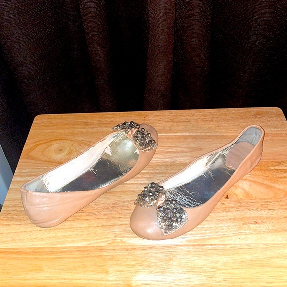Rhinestone Beaded Bow Ballet Flats - Picture 4 of 4